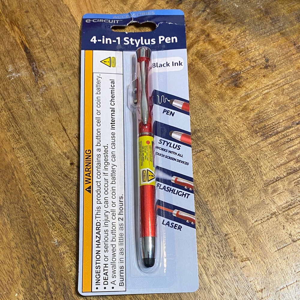 Red 4-in-1 Stylus Pen